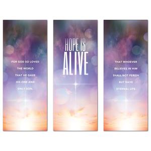 Hope Is Alive Triptych 2'7" x 6'7"  Vinyl Banner