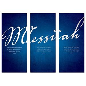 Messiah Triptych 2'7" x 6'7"  Vinyl Banner