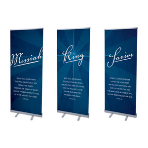 Titles Triptych 2'7" x 6'7"  Vinyl Banner