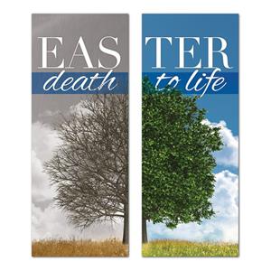 Death to Life Pair 2'7" x 6'7"  Vinyl Banner