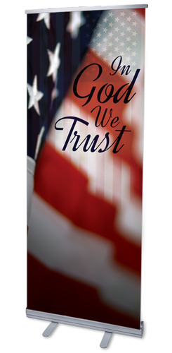 Banners, Summer - General, God We Trust, 2'7 x 6'7