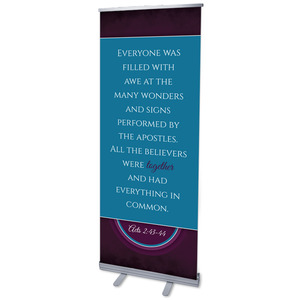 Together Circles Acts 2 2'7" x 6'7"  Vinyl Banner