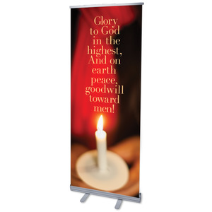 Glory to God Candle 2'7" x 6'7"  Vinyl Banner