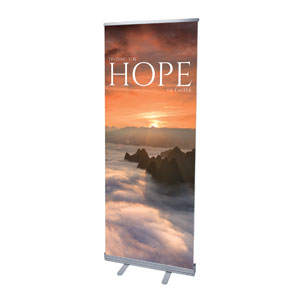 Hope Mountains 2'7" x 6'7"  Vinyl Banner