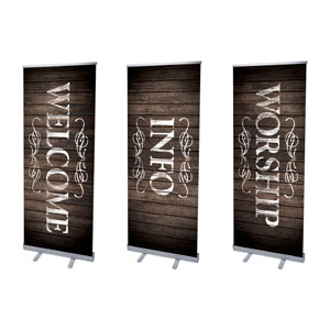 Rustic Charm Core Set 2'7" x 6'7"  Vinyl Banner