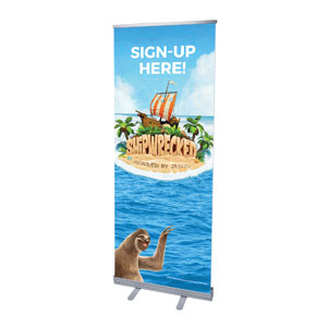 Shipwrecked Sign Up 2'7" x 6'7"  Vinyl Banner