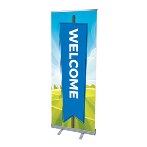 Bright Meadow Welcome 2'7" x 6'7"  Vinyl Banner