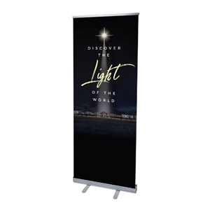 Discover Light of World 2'7" x 6'7"  Vinyl Banner