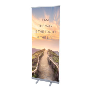 Way Truth Life Path 2'7" x 6'7"  Vinyl Banner