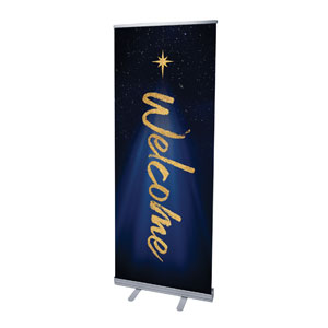 Christmas Star Hope is Born Welcome 2'7" x 6'7"  Vinyl Banner