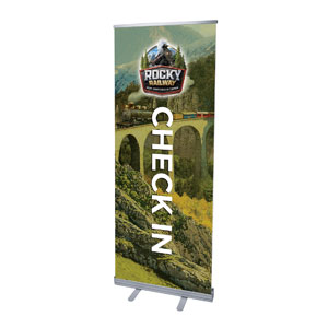 Rocky Railway Check-In 2'7" x 6'7"  Vinyl Banner
