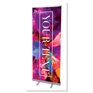 Easter Color Smoke Your Text 2'7" x 6'7"  Vinyl Banner
