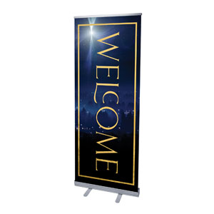 Christmas Together Night Welcome 2'7" x 6'7"  Vinyl Banner