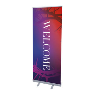 Celebrate Easter Crown Welcome 2'7" x 6'7"  Vinyl Banner