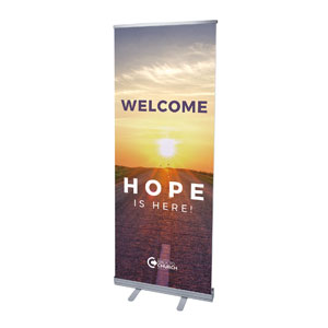 BTCS Hope Is Here Welcome 2'7" x 6'7"  Vinyl Banner
