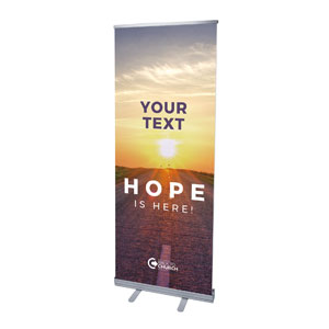 BTCS Hope Is Here Your Text 2'7" x 6'7"  Vinyl Banner