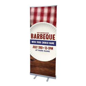 Barbeque Plate 2'7" x 6'7"  Vinyl Banner