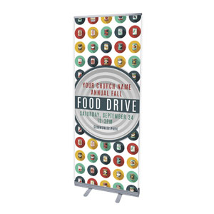 Food Drive Can 2'7" x 6'7"  Vinyl Banner