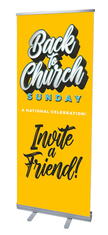 Banners, Back To Church Sunday, Back to Church Sunday Celebration Invite, 2'7 x 6'7