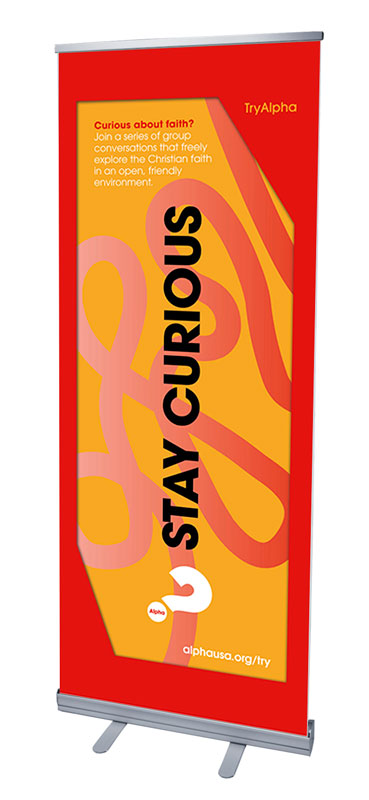 Banners, Alpha Stay Curious, 2'7 x 6'7