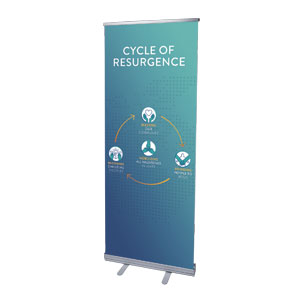 Cycle of Resurgence Circle 2'7" x 6'7"  Vinyl Banner