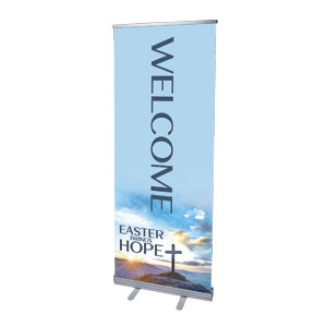 Sunrise Easter Brings Hope 2'7" x 6'7"  Vinyl Banner