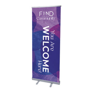 Find Your Community 2'7" x 6'7"  Vinyl Banner