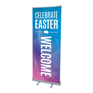 Bright Gradient Easter 2'7" x 6'7"  Vinyl Banner