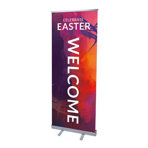 Vibrant Paint Easter 2'7" x 6'7"  Vinyl Banner