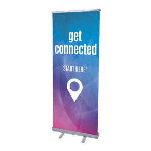 Bright Gradient Get Connected 2'7" x 6'7"  Vinyl Banner