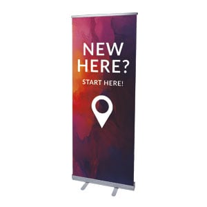 Vibrant Paint New Here 2'7" x 6'7"  Vinyl Banner