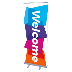 Vibrant Shapes 2'7" x 6'7"  Vinyl Banner