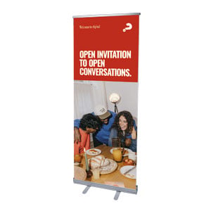 Alpha Open Invitation 2'7" x 6'7"  Vinyl Banner