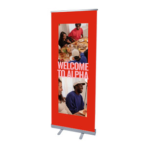 Alpha Welcome to Alpha 2'7" x 6'7"  Vinyl Banner
