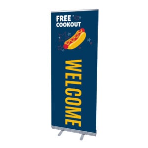 Hot Dog Invited 2'7" x 6'7"  Vinyl Banner