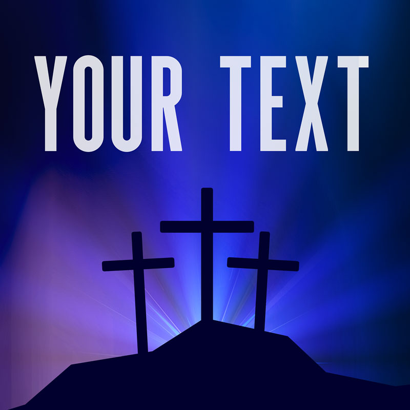 Banners, Easter, Aurora Lights Celebrate Easter Your Text, 3' x 3'