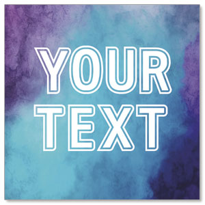 Blue Stucco Your Text StickUp
