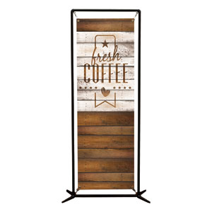 Barn Wood Coffee 2' x 6' Banner