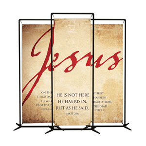 Jesus Triptych 2' x 6' Banner