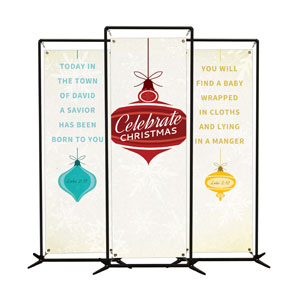 Retro Ornaments 2' x 6' Banner