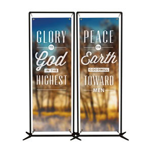 Glory and Peace 2' x 6' Banner