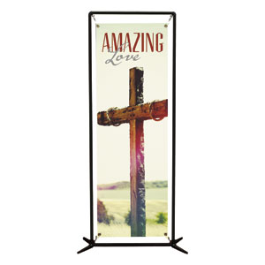 Amazing Love Cross 2' x 6' Banner