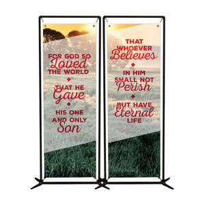 Whoever Believes Pair 2' x 6' Banner