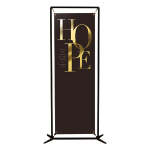 Gold Letters Hope 2' x 6' Banner