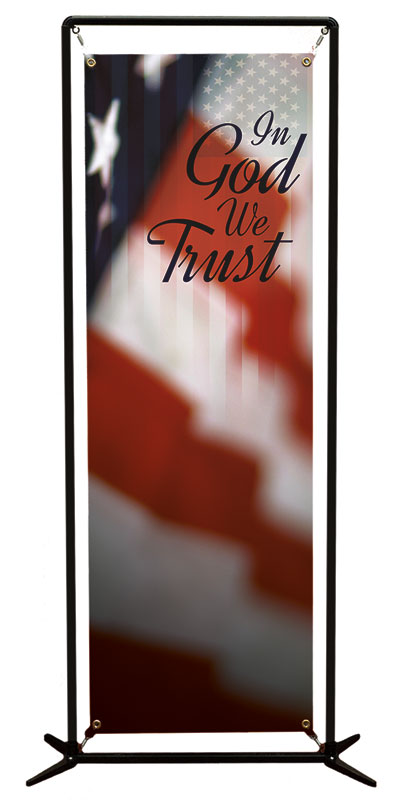 Banners, Summer - General, God We Trust, 2' x 6'
