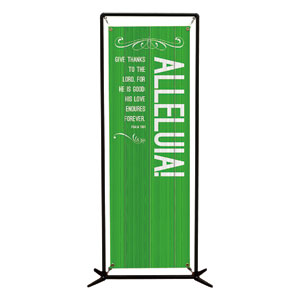 Painted Wood Alleluia 2' x 6' Banner