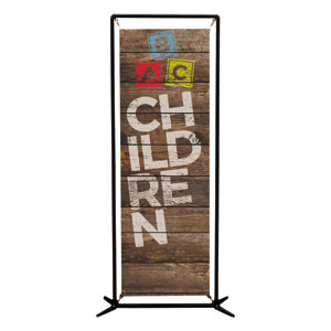 Shiplap Children Natural 2' x 6' Banner