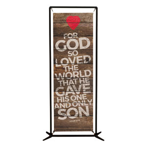 Shiplap John 3:16 Natural 2' x 6' Banner