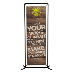 Shiplap Proverbs 3:6 Natural 2' x 6' Banner