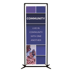 Mid Century Community 2' x 6' Banner